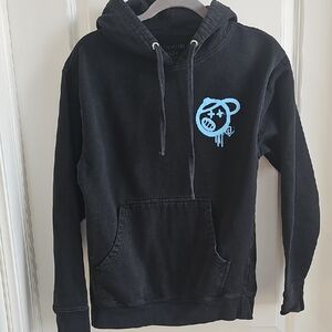 Stylish Black Hoodie with Blue Graphic